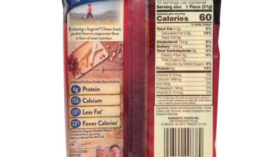 Sargento Cheese Stick Nutrition The Lowdown