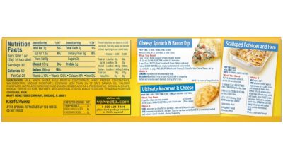 Shells and Cheese Velveeta Nutrition Facts