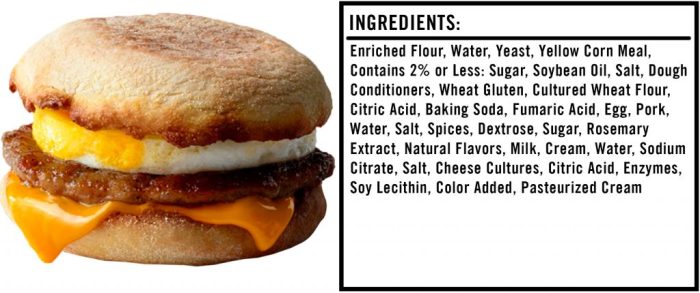 Sausage egg cheese mcmuffin nutrition