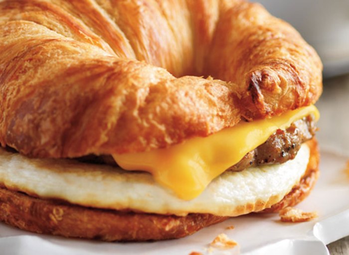 Sausage egg and cheese croissant dunkin nutrition