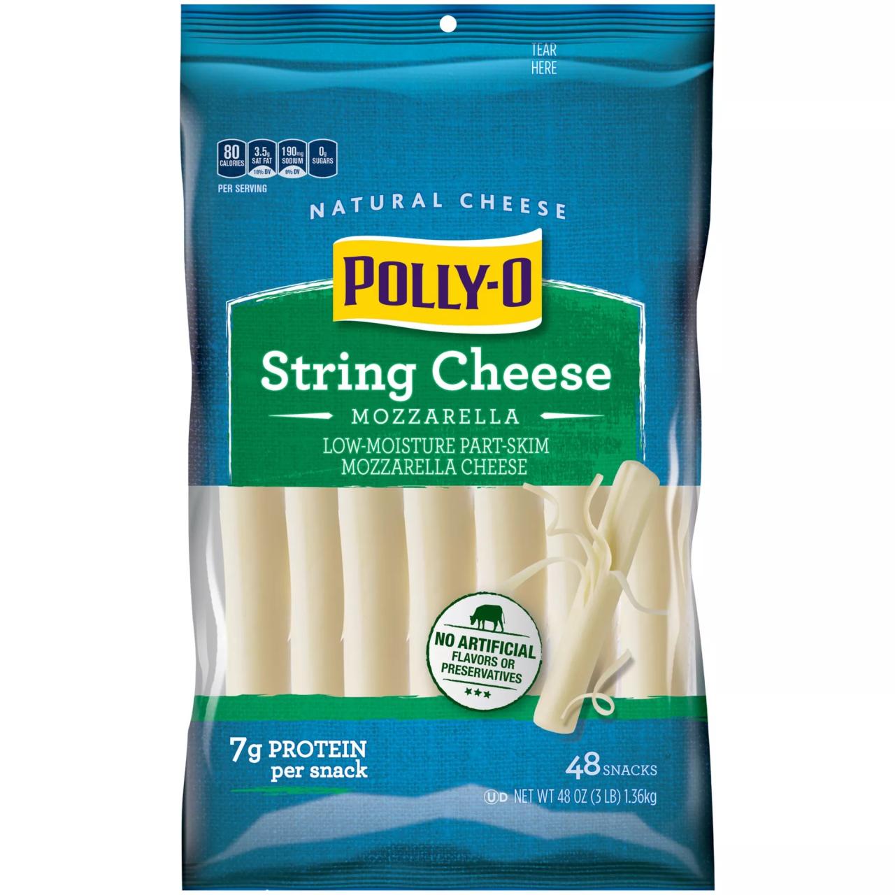 Polly o string cheese nutrition facts