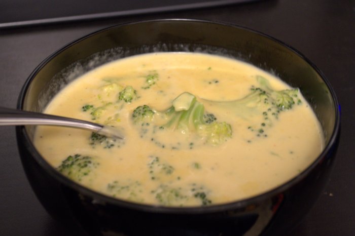 Broccoli and cheese soup nutrition