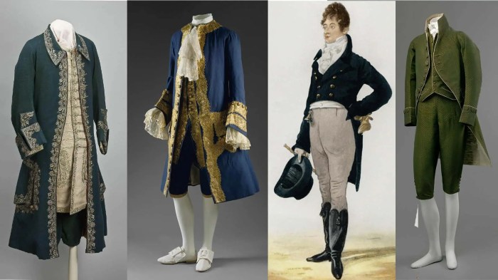 Men's fashion in the 1700s