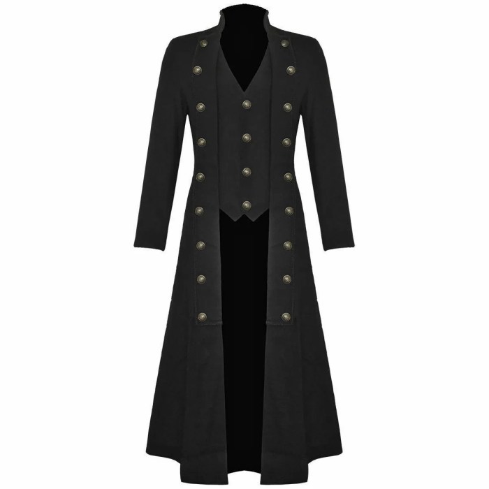 Mens black trench coats steampunk fashion